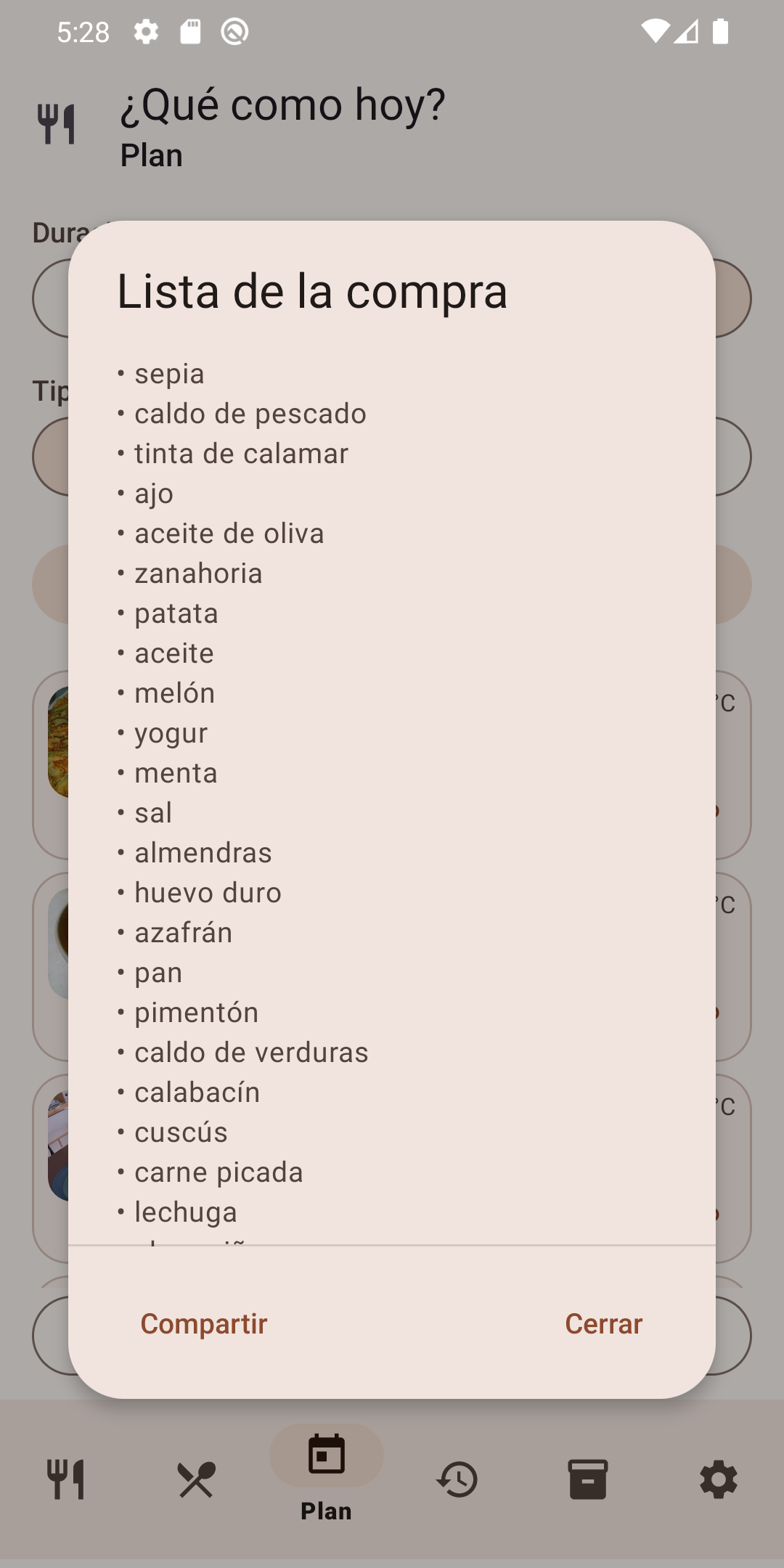 Lista de la compra